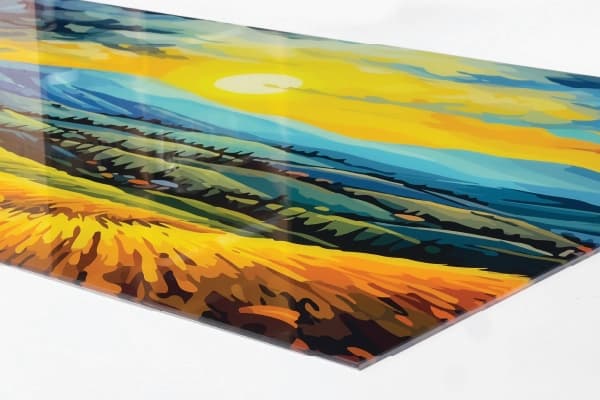 Tablou pe sticlă cu culori intense